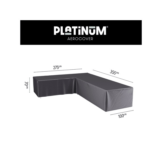 Platinum Aerocover Lounge Set Hoes L-Vorm 355X275X100Xh70 Links