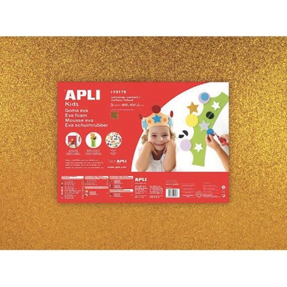 Apli Glitter Schuimrubber 400X600Mm Goud Per Stuk