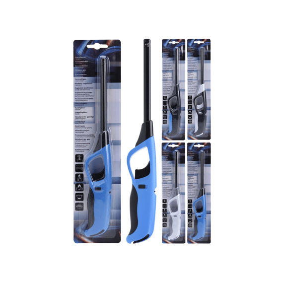 Aansteker 28,5cm Recht Navulbaar 4 Assortiment