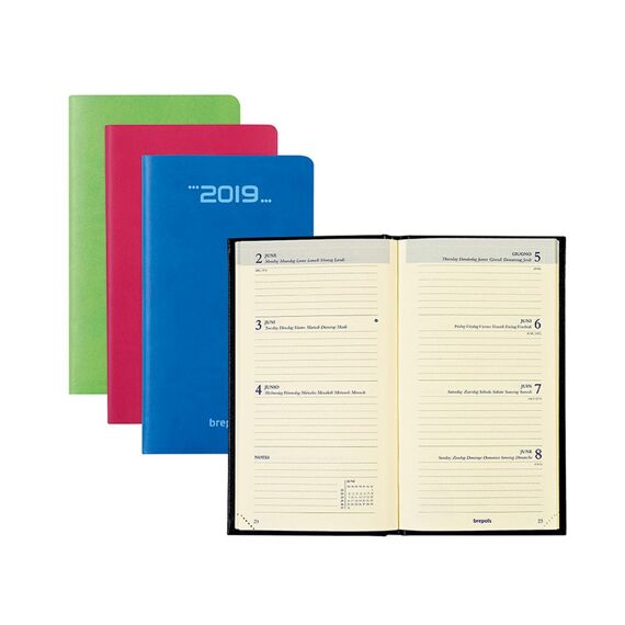 Brepols Agenda Interplan Week 6-Talig Colora Met Leeslintje Assortiment Prijs Per Stuk