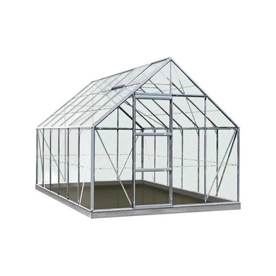 Serre Intro Grow - Oliver - 9,9M² Aluminium Gehard Glas 3Mm - 2,57M X 3,84M X H1,20M/2,23M