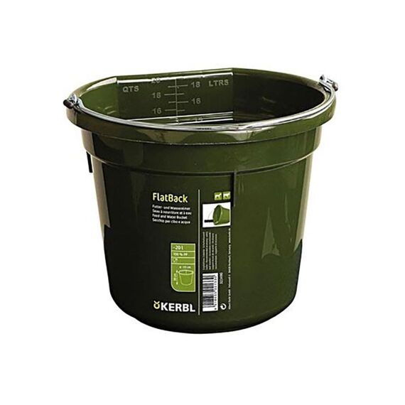 Voeder- En Wateremmer Flatback Ca. 20 L, Groen