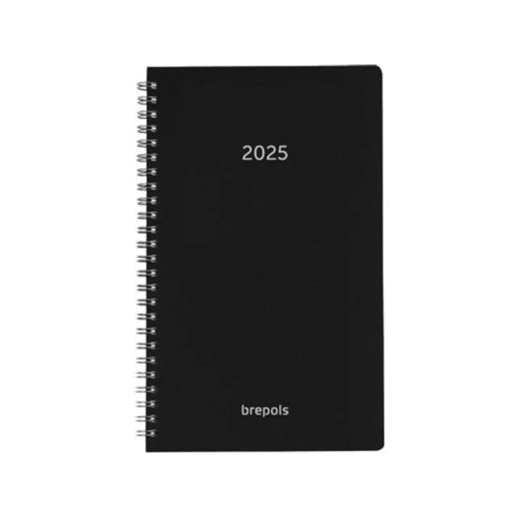 Brepols Agenda Breform 1 Dag 6-Talig Polyprop Zwart