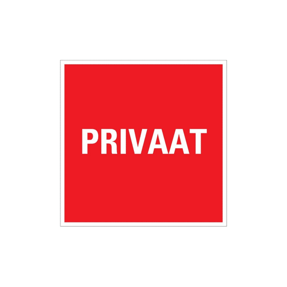Pick Up Privaat Bord 200x200mm
