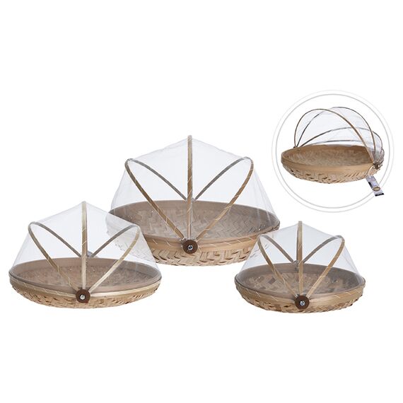 Vliegenkap Bamboe Assortiment Per Stuk Dia 31Xh12Cm