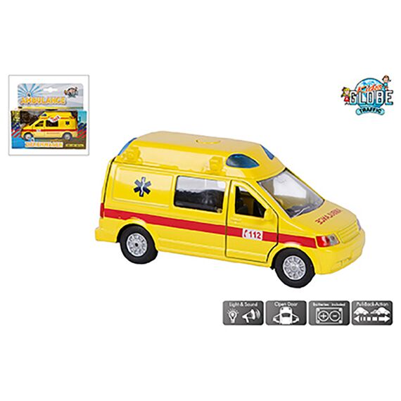 Kids Globe Ambulance Die Cast Met Licht En Geluid 13Cm