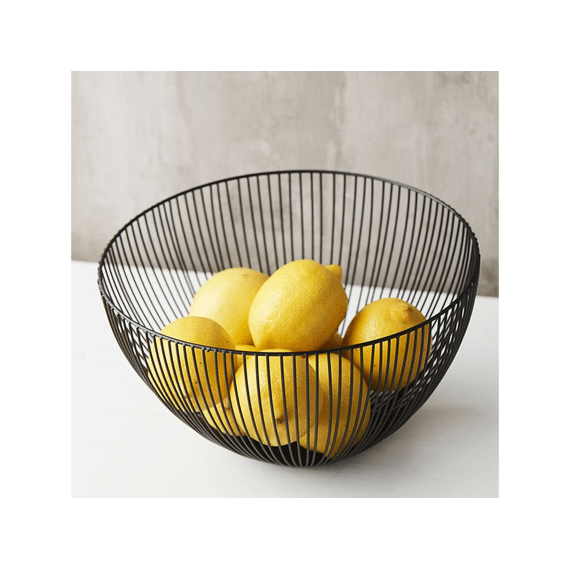 Point-Virgule Wire Mand Zwart 25Cm H 14Cm
