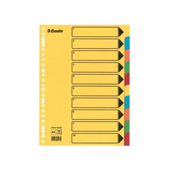 Tabbladen 10 Tabs Felle Kleuren