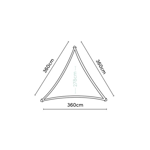 Platinum Coolfit Schaduwdoek Driehoek 3.6X3.6X3.6M Zand