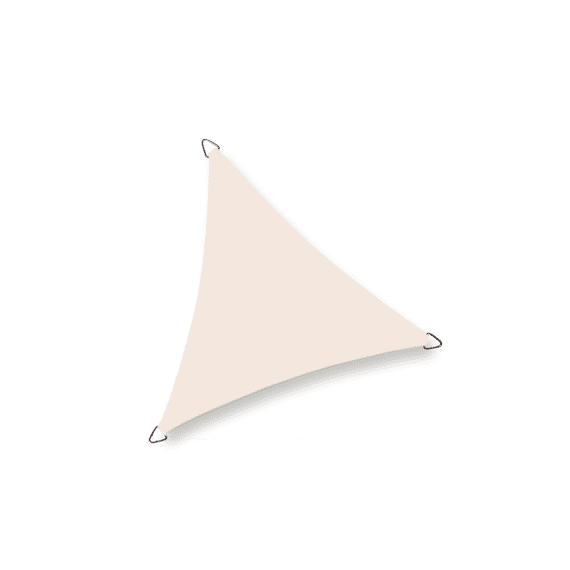 Platinum Dreamsail Waterproof Schaduwdoek Driehoek 5X5X5M Cream