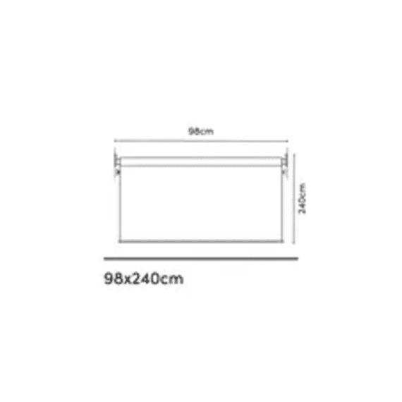 Platinum Coolfit Rolgordijn Breed 0,98 X 2,4M, Gebroken Wit
