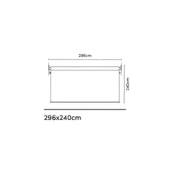 Platinum Coolfit Rolgordijn Breed 2,96 X 2,4M, Antraciet