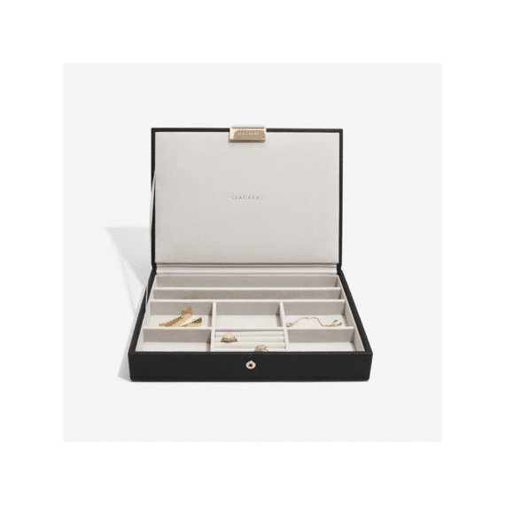 Stacker Classic Black Lidded Gold Fittings