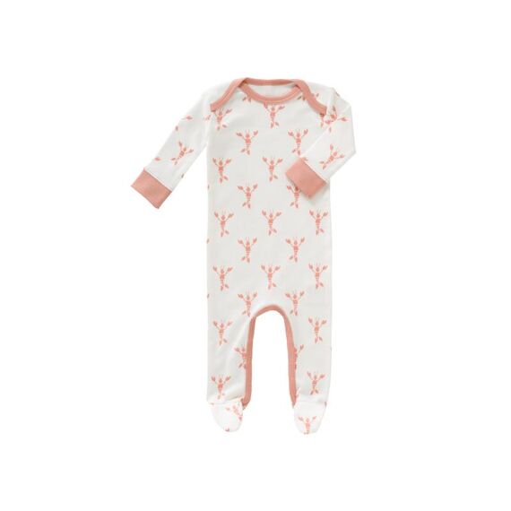 Fresk Pyjama Met Voet Lobster Coral Pink Size: 3-6 M