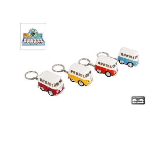 Die Cast P/B Vw Microbus Met Sleutelhanger 4 Assortimenten Prijs Per Stuk