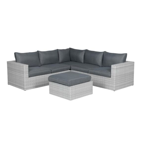 Orangebird Lounge Set 4-Dlg Wicker Vintage Grey/Kussens Reflex Black