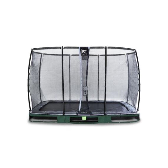 Exit Elegant Ground Trampoline Rect. 244X427Cm + Safetynet Deluxe Green