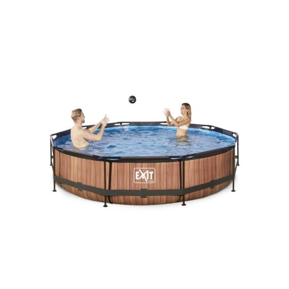 Exit Zwembad Rond Frame Pool D360X76Cm 12V Timber Style