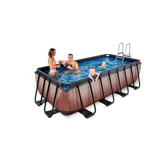 Exit Zwembad Rechthoekig Frame Pool 4X2X1M Premium Timber Style