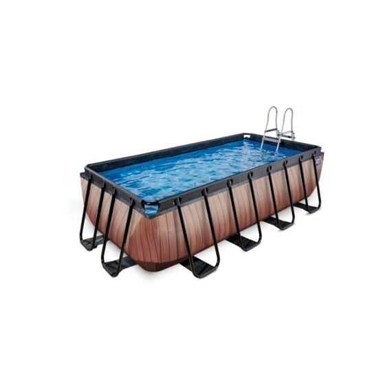 Exit Zwembad Rechthoekig Frame Pool 4X2X1M Premium Timber Style