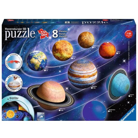 Ravensburger Puzzel 3D Globes Zonnestelsel