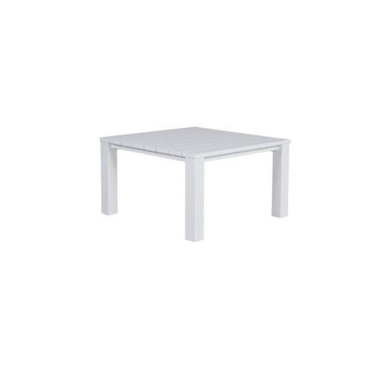 Cube Lounge/Dining Tafel 120X120Xh68Cm Aluminium Mat Wit