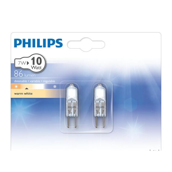 Philips Lamp Halo-Caps 7W G4 12V Cl 2Bc/10