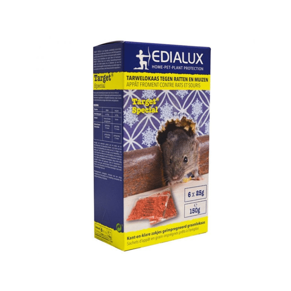 Edialux Muizen- & Rattenfi Graanlokaas Target Special, 150gr