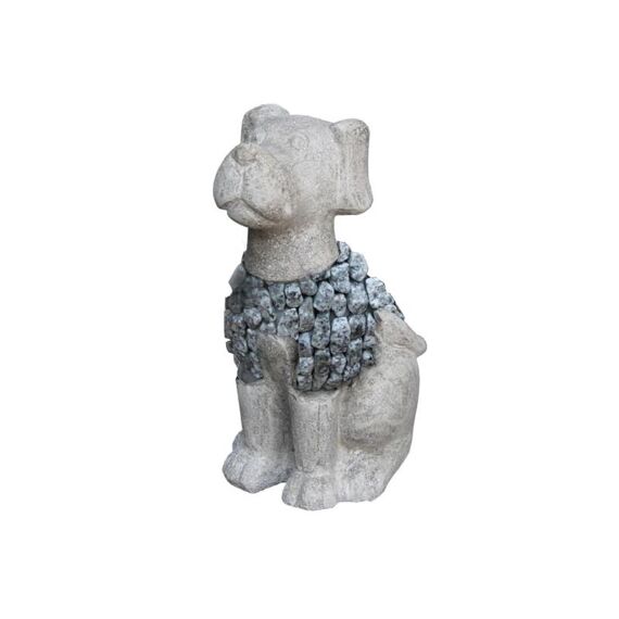 Deco Hond L30Cm W19Cm H39Cm Slate Rgrey