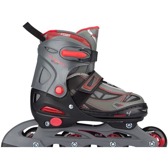 Inlineskates Junior Verstelbaar Rood/Grijs/Zwart 30-33