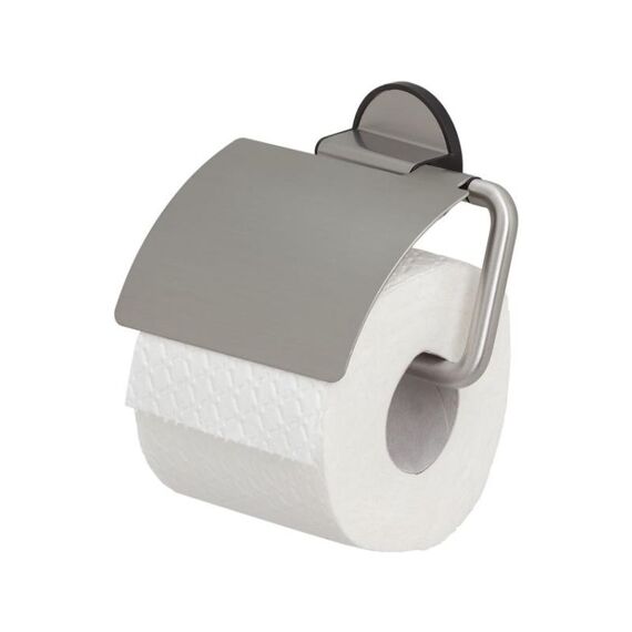 Tiger Tune Toiletrolhouder Met Klep Rvs Geborsteld / Zwart