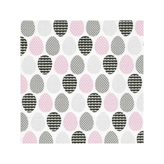 Servetten 33X33Cm 20St. Modern Eggs