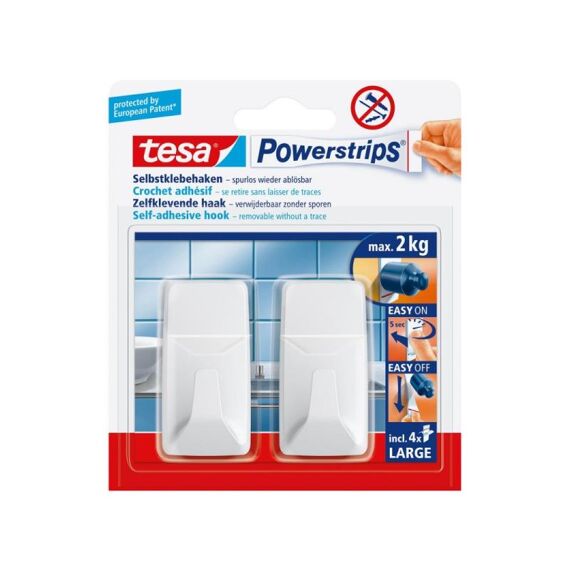 Tesa Powerstrips Large Rechthoekig Wit