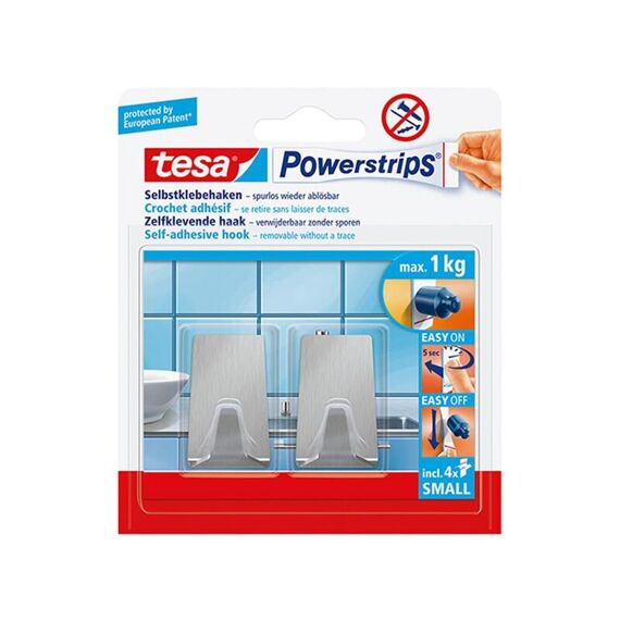 Tesa Powerstrips Small Metaal Rechthoekig