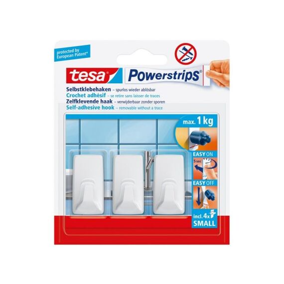 Tesa Powerstrips Small Rechthoekig Wit