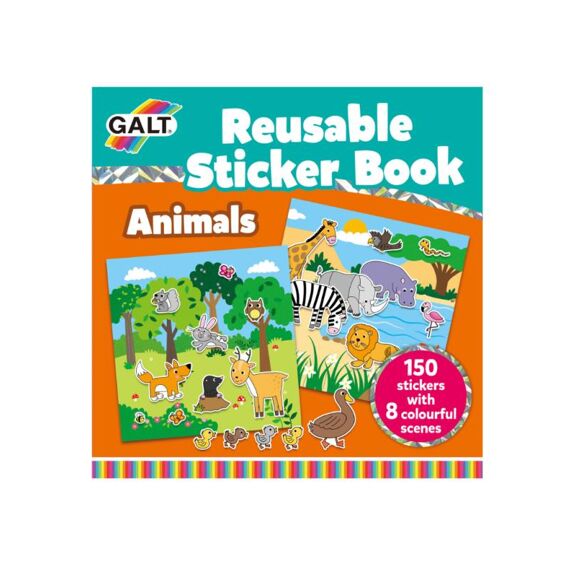 Galt Stationery Reusable Sticker Book Animals