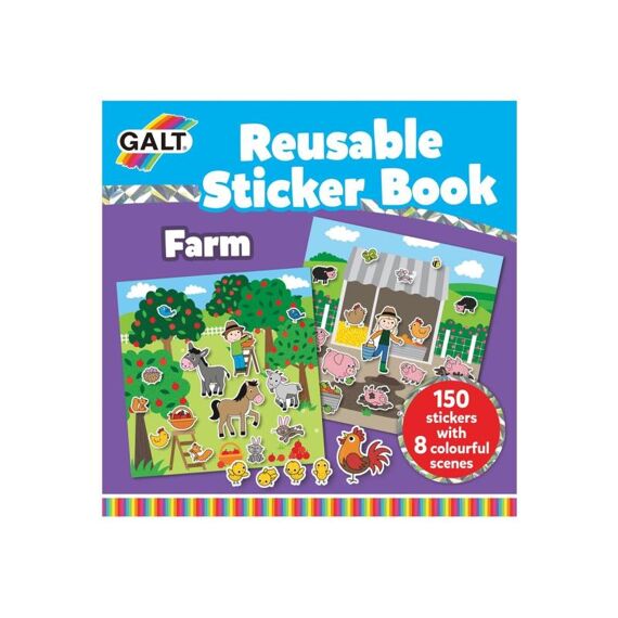 Galt Stationery Reusable Sticker Book Farm