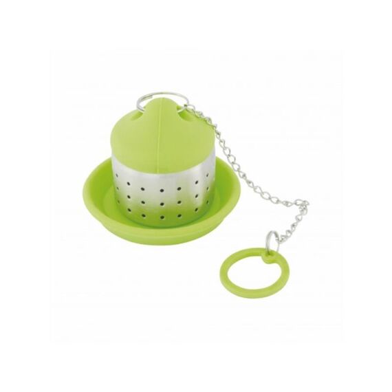 Dotz Thee Infuser Uit Roestvast Staal En Silicone Groen 4X4X4.5Cm