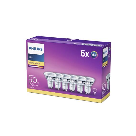 Philips Lamp Ledclassic 50W Gu10 Ww 36D Nd 6Ct/4