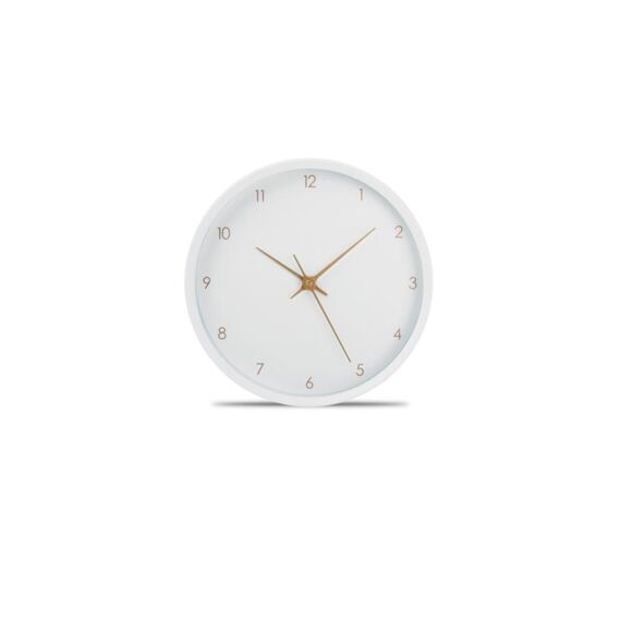 Yong O'Time Wandklok 26Cm Wit Gouden Nummers