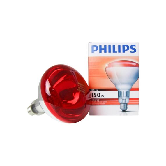Lamp Infr.Philips 150 Watt, Rood