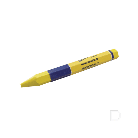 Bleispitz Vetkrijt 120mm Geel Ø12mm Met Papier Per 12