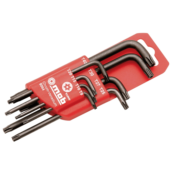 Mob Etui Met 8 Stiftsleutels Tamper Torx, Chroom-Vanad