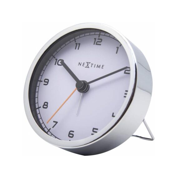 Nextime Alarm Clock - 9 X 9 X 7.5 Cm - Metal - White - 'Company Alarm'