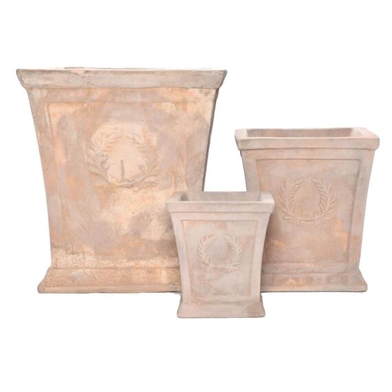 Bloempot 30X30X34 cm Terracotta Antiek Bruin (midden)