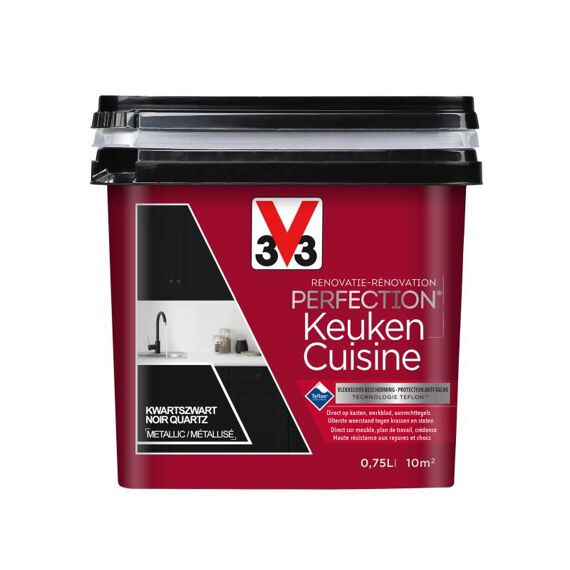 V33 Perfection Keuken Satijn 0.75L Kwartzwart