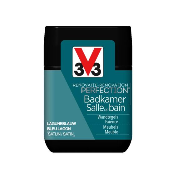 V33 Perfection Badkamer Satijn 0.075L Laguneblauw