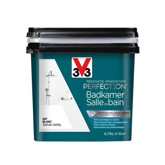 V33 Perfection Badkamer Satijn 0.75L Wit