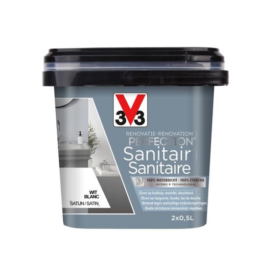 V33 Perfection Sanitair Satijn 1L Wit