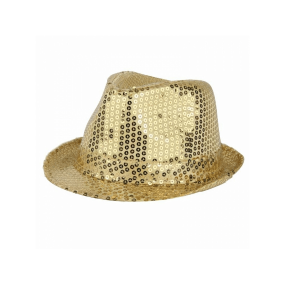 Hoed Funk Sequin Goud